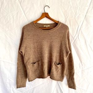Madewell Chelsea Alpaca Pocket Boxy Crop Pullover Sweater